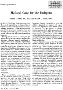 Medical care for the indigent