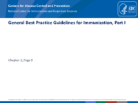 General best practice guidelines for immunization Part 1