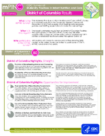 mPINC 2013 Survey CDC Survey of Maternity Practices in Infant Nutrition and Care District of Columbia Results Report