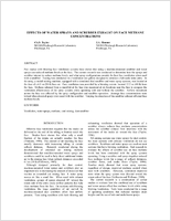 Effects of Water Sprays and Scrubber Exhaust on Face Methane Concentrations