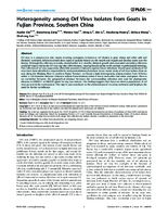 Heterogeneity among Orf Virus Isolates from Goats in Fujian Province Southern China