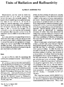 Units of radiation and radioactivity
