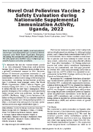 Novel Oral Poliovirus Vaccine 2 Safety Evaluation during Nationwide Supplemental Immunization Activity Uganda 2022