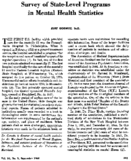 Survey Of StateLevel Programs In Mental Health Statistics