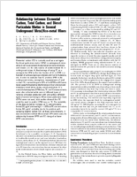 Relationship Between Elemental Carbon Total Carbon And Diesel Particulate Matter In Several Underground MetalNonMetal Mines