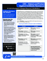 CDCDetect and Protect Against Antibiotic Resistance FY 2015 Presidents Budget Request 30 Million