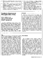 Foodborne streptococcal pharyngitis after a party