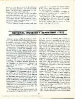 National morbidity reporting  1952