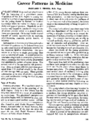 Career patterns in medicine