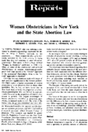Women obstetricians in New York and the state abortion law