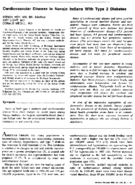 Cardiovascular Disease In Navajo Indians With Type 2 Diabetes