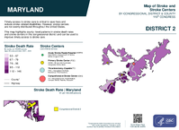 MD Congressional District 02 Stroke and Stroke Centers Map 119th Congress