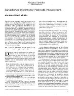 Surveillance systems for pesticide intoxications