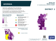 GA Congressional District 02 Stroke and Stroke Centers Map 118th Congress