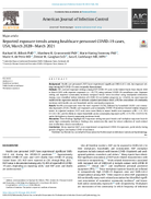 Reported exposure trends among healthcare personnel COVID19 cases USA March 2020March 2021