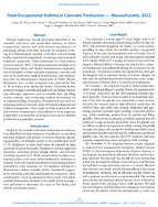 Fatal Occupational Asthma in Cannabis Production  Massachusetts 2022