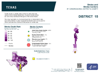 TX Congressional District 15 Stroke and Stroke Centers Map 118th Congress