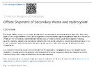 Chemical Weapons Elimination Offsite shipment of secondary waste and hydrolysate