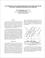 An Examination of the Loyalhanna Limestones Structural Features and Their Impact on Mining and Ground Control Practices manuscript