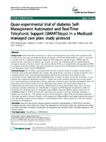 Quasiexperimental trial of diabetes SelfManagement Automated and RealTime Telephonic Support SMARTSteps in a Medicaid managed care plan study protocol