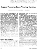 Copper poisoning from vending machines