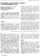 Characterizing nutrient intakes of children by sociodemographic factors