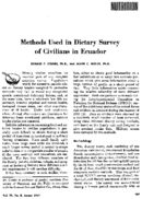 Methods used in dietary survey of civilians in Ecuador