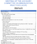 Meeting of the Advisory Committee on Immunization Practices ACIP February 4 2022 summary minutes