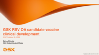 GSK RSV OA candidate vaccine clinical development