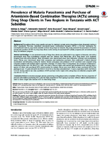Prevalence of Malaria Parasitemia and Purchase of ArtemisininBased Combination Therapies ACTs among Drug Shop Clients in Two Regions in Tanzania with ACT Subsidies