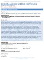 Personalized Cognitive Counseling with Optional Sex Diary
