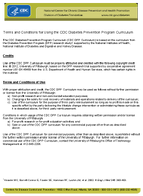 Terms and Conditions for Using the CDC Diabetes Prevention Program Curriculum