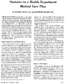 Statistics in a health department medical care plan