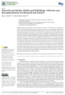 Telework and worker health and wellbeing a review and recommendations for research and practice