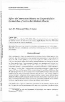 Effect of Contraction History on Torque Deficits by Stretches of Active Rat Skeletal Muscles