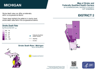 MI Congressional District 02 Stroke and Federally Qualified Health Centers Map 119th Congress