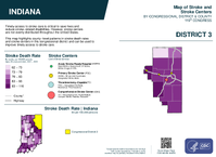 IN Congressional District 03 Stroke and Stroke Centers Map 119th Congress