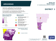 AR Congressional District 03 Stroke and Stroke Centers Map 118th Congress