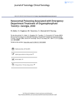 Nosocomial Poisoning Associated with Emergency Department Treatment of Organophosphate Toxicity Georgia 2000