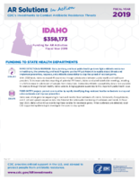 CDCs Investments to Combat Antibiotic Resistance Threats Idaho Fiscal Year 2019