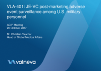 VLA401 JEVC postmarketing adverse event surveillance among US military personnel