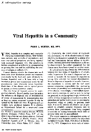 Viral Hepatitis In A Community