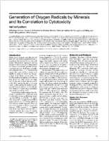 Generation of oxygen radicals by minerals and its correlation to cytotoxicity