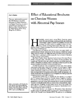 Effect of educational brochures on Cherokee women with abnormal pap smears