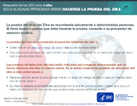 Solo algunas personas deben hacerse la prueba del zika