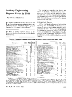 Sanitary engineering degrees given in 1954