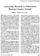 Community research in tuberculosis Muscogee County Georgia