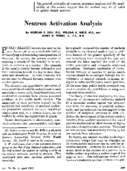 Neutron activation analysis