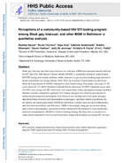 Perceptions of a communitybased HIVSTI testing program among Black gay bisexual and other MSM in Baltimore a qualitative analysis