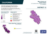 CA Congressional District 13 Stroke and Stroke Centers Map 119th Congress